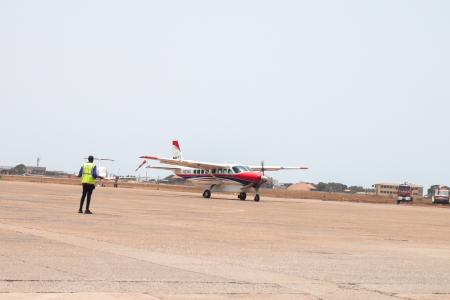 First medevac convoy the MAF plane with the injures from Nzerekore.