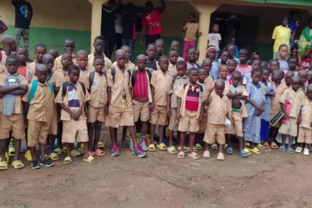 Students of the Millimou Village Pedagogical School.